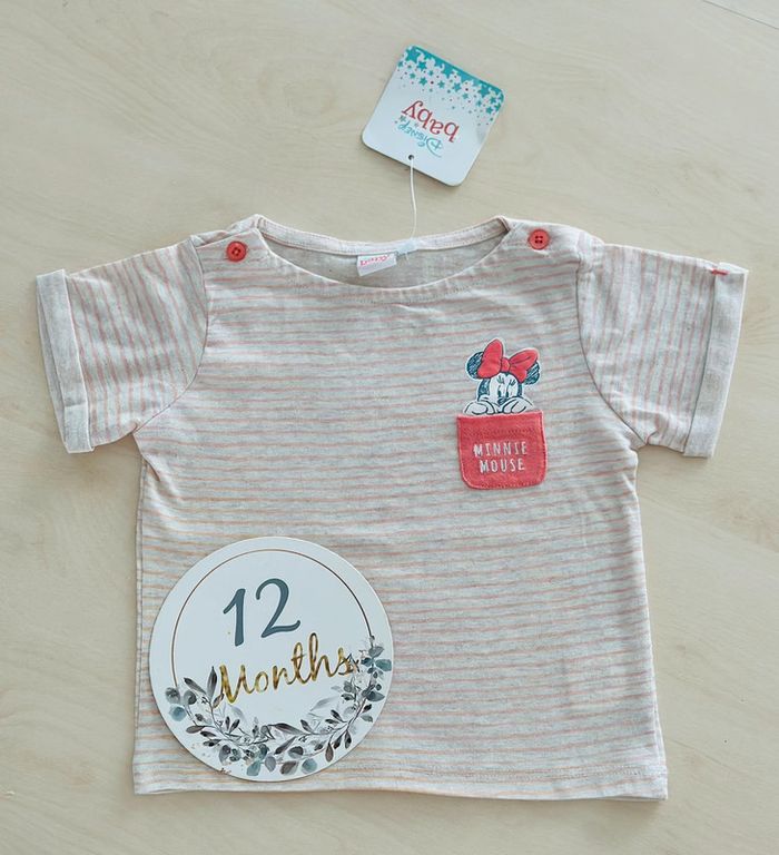 T-shirt fille Minnie 12 mois 74 cm - photo numéro 2