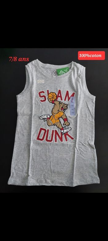Débardeur Slam Dunk garçon 8ans