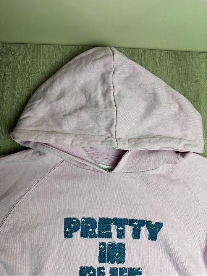 Sweat long à capuche pretty in blue - taille 8 ans - photo numéro 6