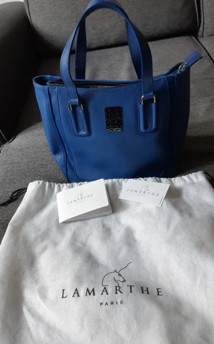 Sac à main Lamarthe bleu - photo numéro 9