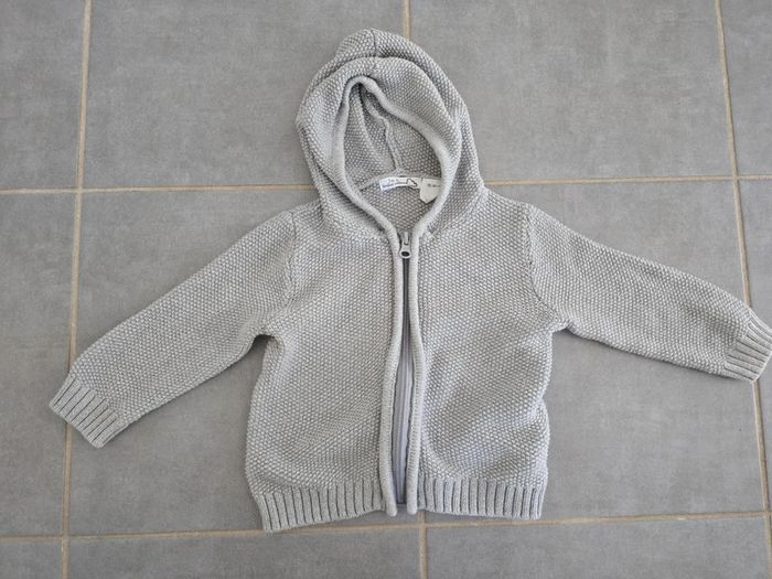 Gilet maille gris