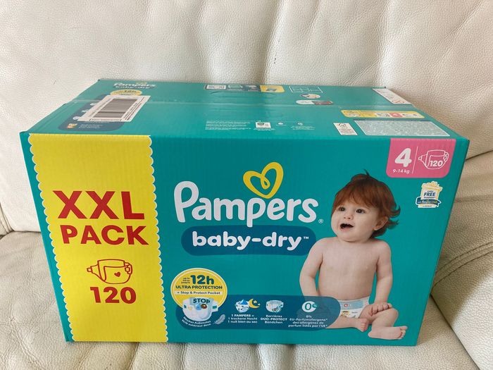 Pack XXL 120 Couches Pampers Baby Dry Taille 4 (9-14 kg) - photo numéro 5