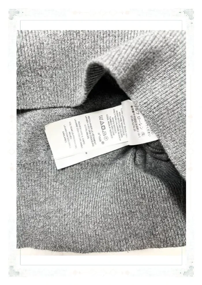 Ralph Lauren pull homme pima cotton gris col rond taille L - photo numéro 9