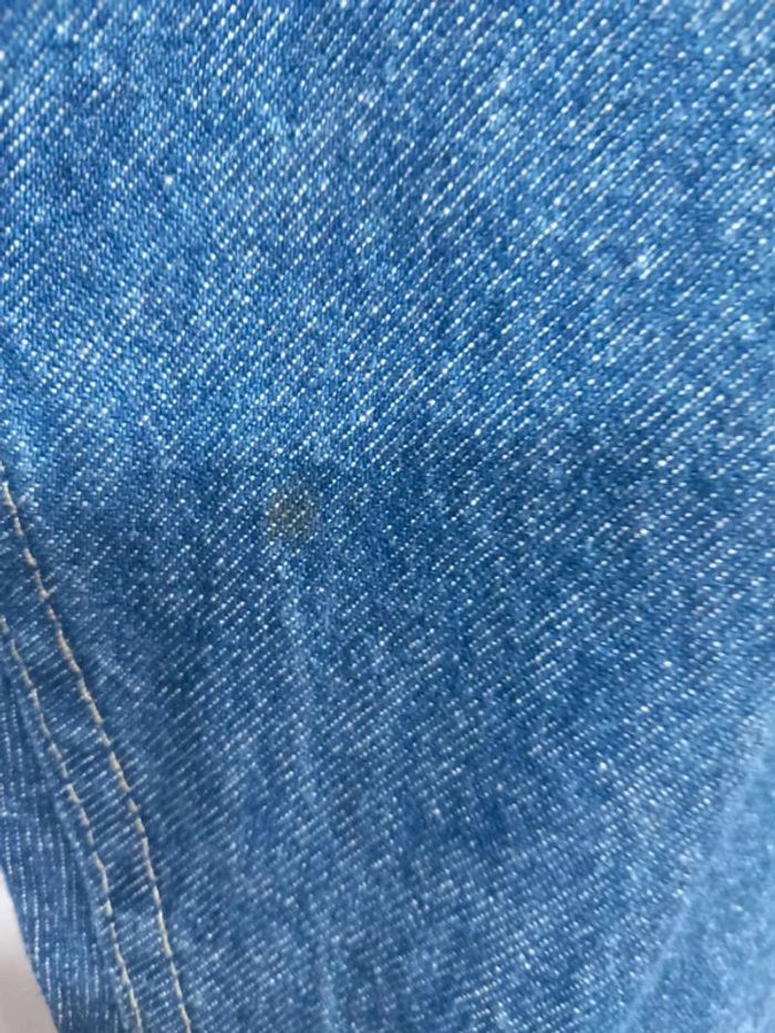 Jeans taille haute Lee vintage bleu foncé en coton - photo numéro 6
