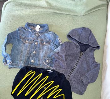 Lot gilet chemise en jean