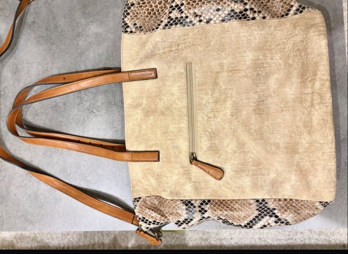 Sac à main en toile et cuir 👜 - photo numéro 3