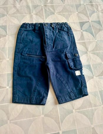Pantalon garçon bleu marine - Babibou - 6 mois - en très bon état
