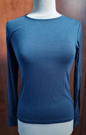 T-shirt à manches longues bleu