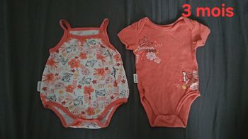 Lot de 2 bodies 3 mois Petit Béguin