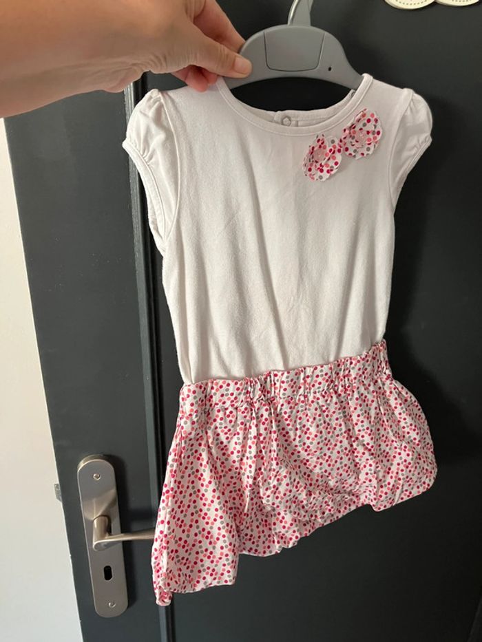 Robe blanche et multicolore rouge - photo numéro 5