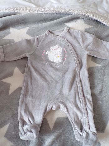 Pyjama en velours 1 mois Kiabi