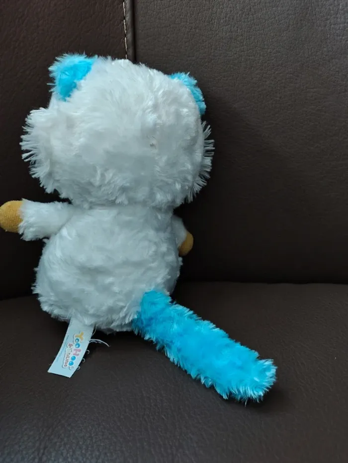 Peluche Tigre blanc et bleu Muhon Yoohoo and Friends 16 cm - photo numéro 2