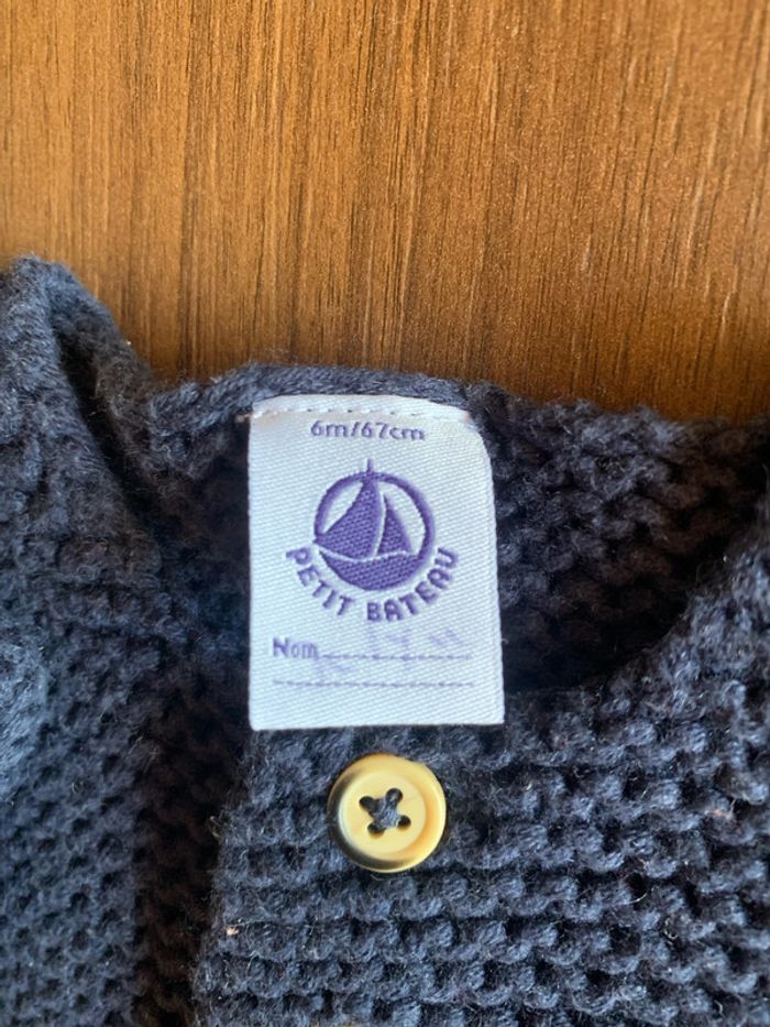Gilet Metit Bateau bleu maille 6 mois - photo numéro 2