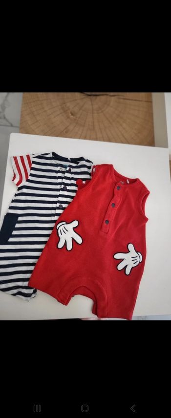 Lot de 2 barboteuses  1 mois
