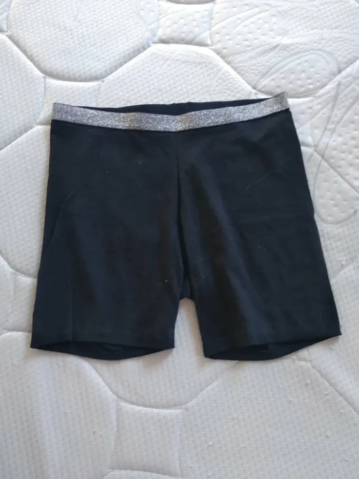Short fille Taille élastique Argenté