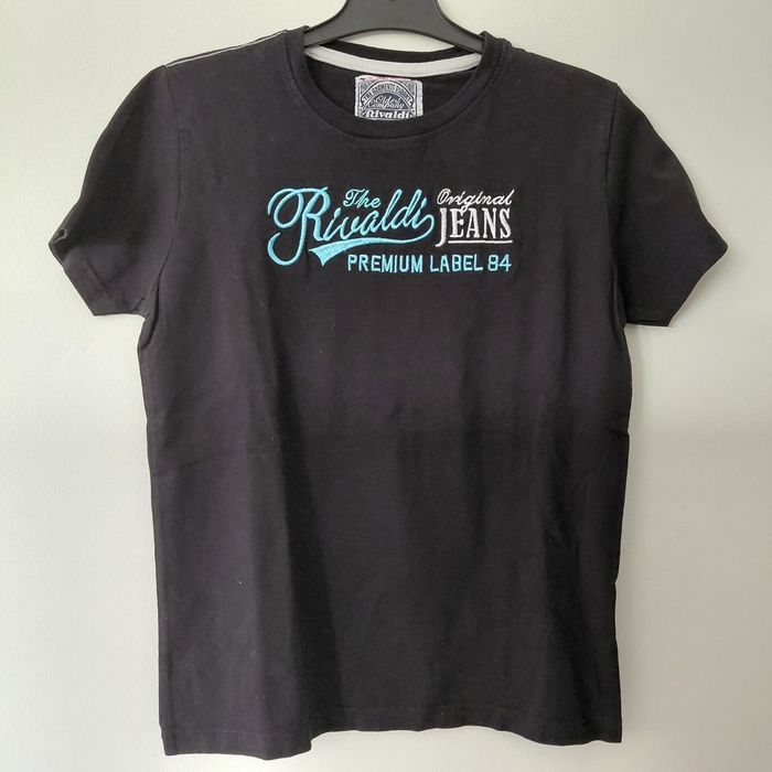 Rivaldi- t-shirt coton noir 12 ans