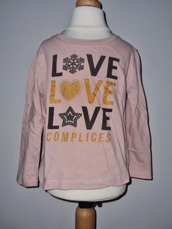 T-shirt ML rose Complices Neuf 5 ans