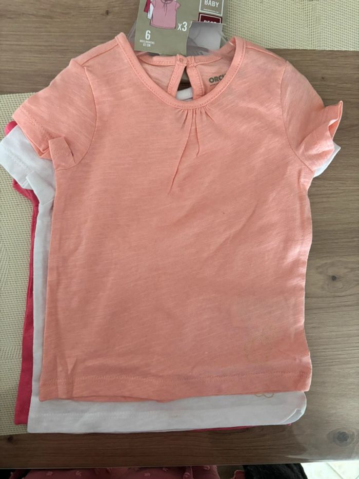 Lot t shirt 6 mois - photo numéro 2
