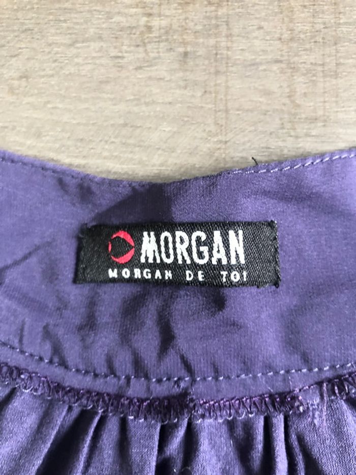 Robe Morgan chic violette en soie taille 36 - photo numéro 3