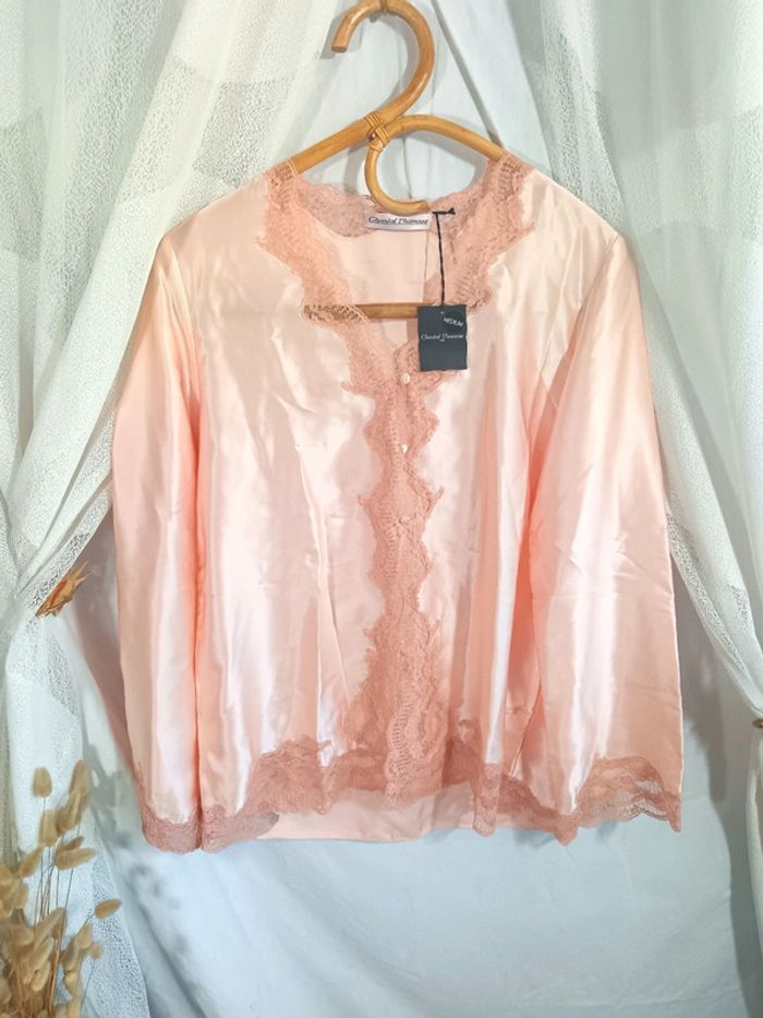Chantal Thomass | gilet/chemise de nuit soie | t. M
