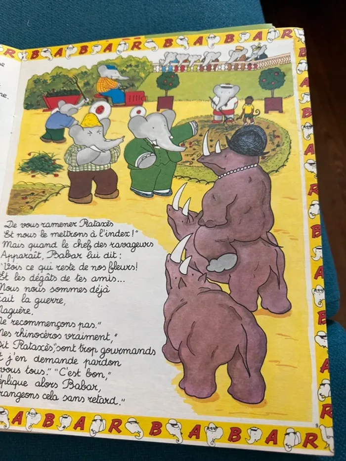 Recueil livre album ancien vintage Le Journal de Babar N1 numéro 1 bleu magazine - photo numéro 7