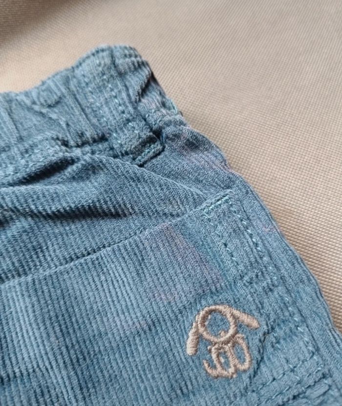 Pantalon bleu velours - photo numéro 6