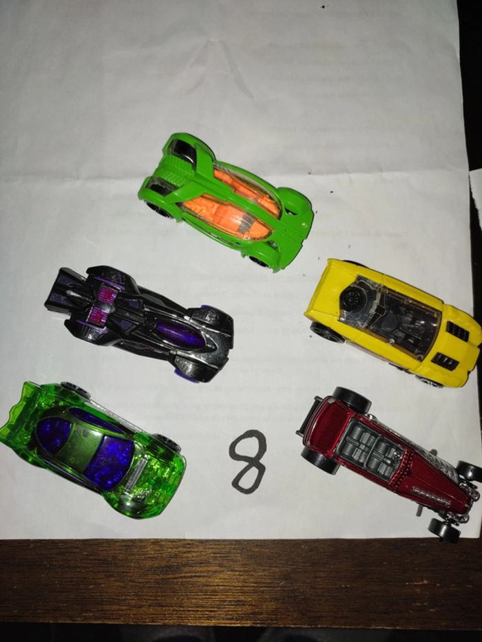 Lot de 5 voitures hot wheels