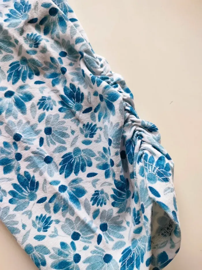 (e) legging fleurs bleues Tissaia 3ans - photo numéro 3