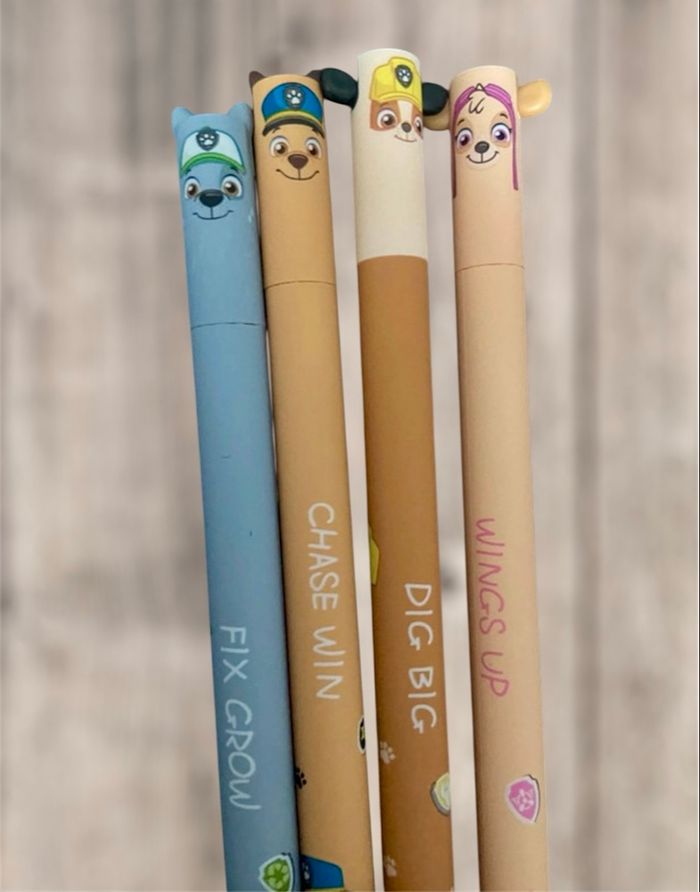 Lot de 4 stylos effaçables Pat Patrouille Neuf