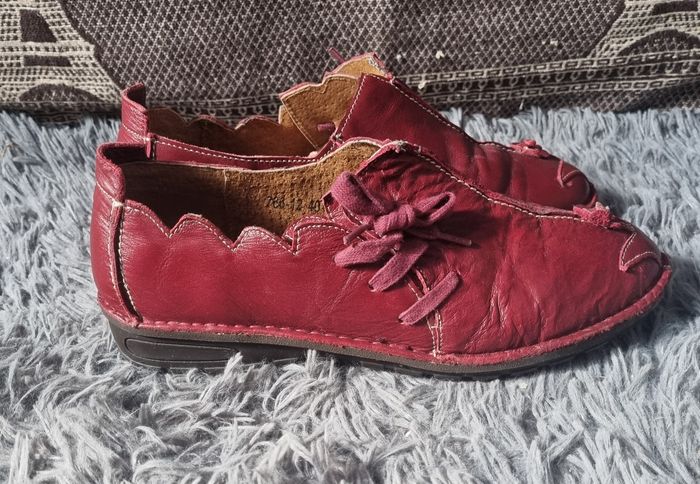 Chaussure cuir rouge bordeaux 40 - photo numéro 4