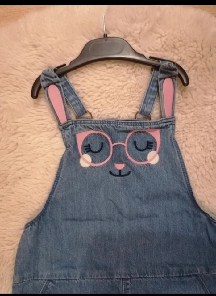 Robe salopette en jean 8 ans - photo numéro 2
