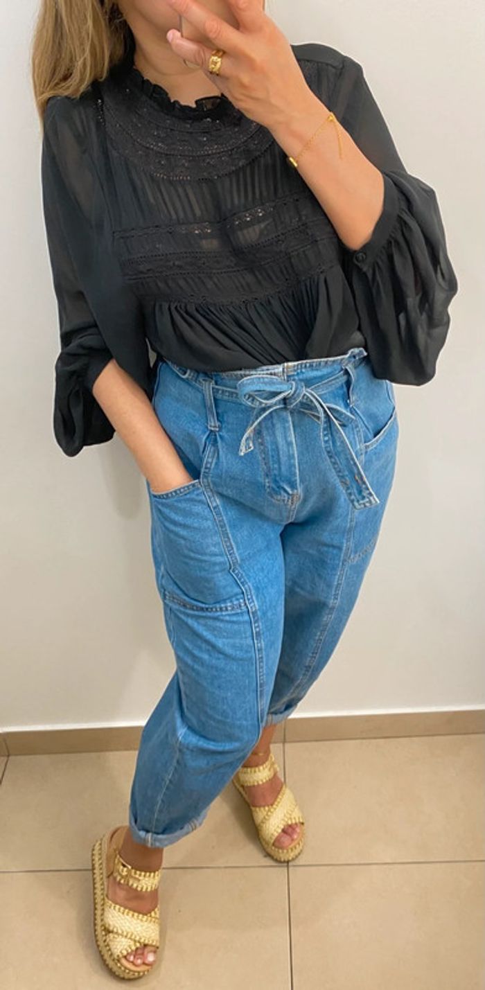 Blouse Mango manches bouffantes Taille 38 - photo numéro 4