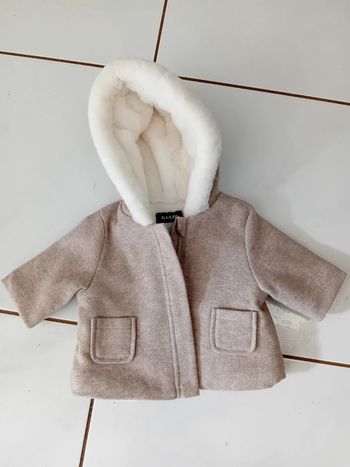 Manteau à capuche beige