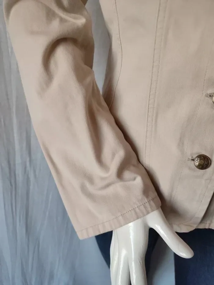 Veste en jean beige - photo numéro 4