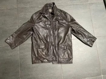 Manteau cuir italien marron XXL / 54 Vera Pelle