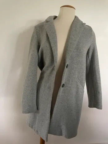 Manteau gris long 40 style feutre