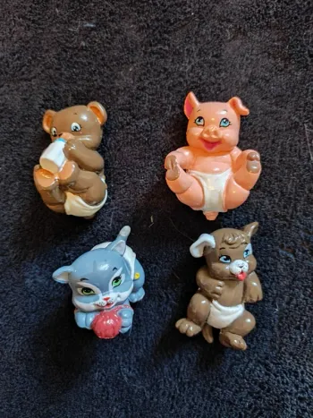 Lot de 4 magic babies animaux vintage