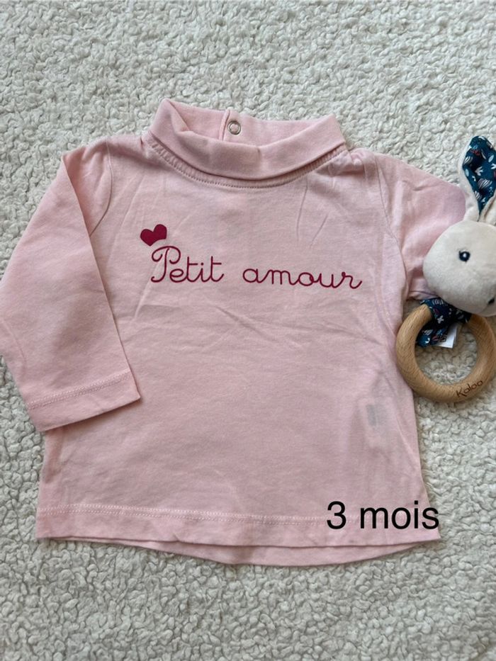 T shirt manche longue fille 3 mois