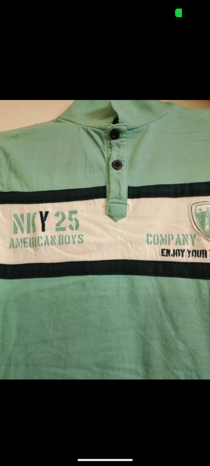 Beau Polo NKY bleu turquoise. Taille 8 ans - photo numéro 7