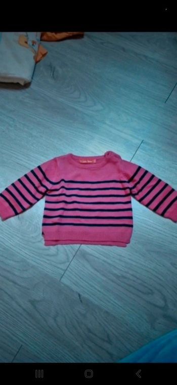 Pull fin à rayures manches longues Tissaia 3mois 👻