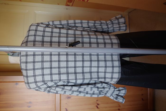 Mango - Pull-over  à carreaux gris T M - photo numéro 5