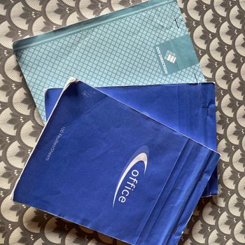 Lot de trois blocs notes format 14,8 par 21 cm pour brouillons