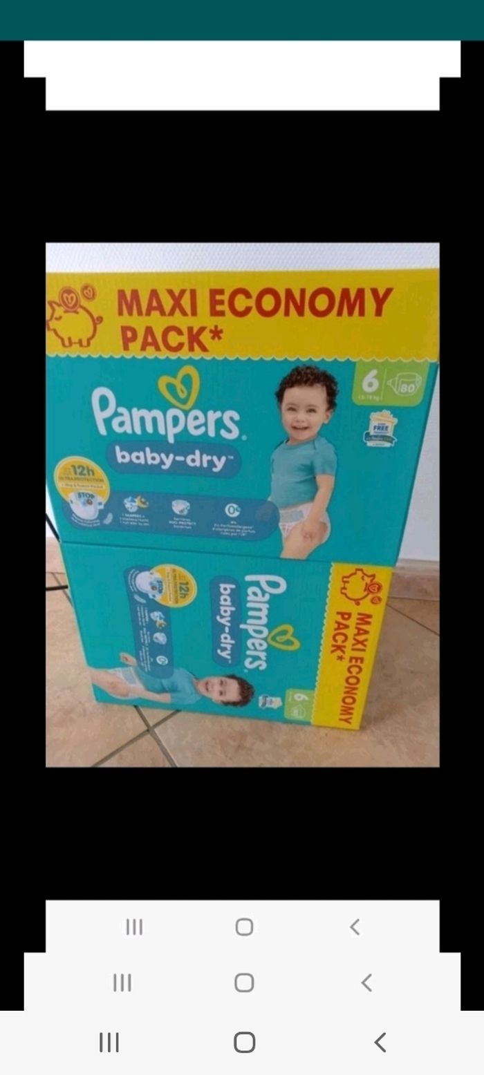 160 couches pampers baby dry taille  6