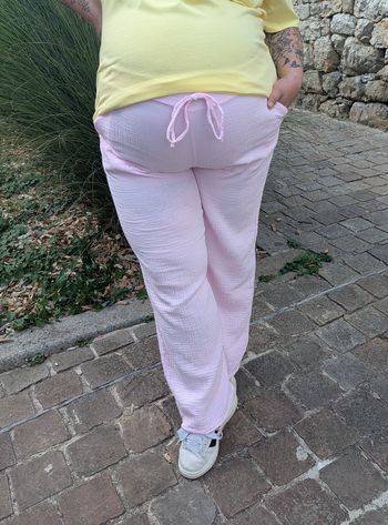 Pantalon gaze de coton Rio rose
TU