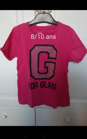 Tee shirt rose avec écriture