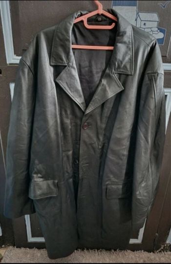 Longue veste en cuir taille 58 mixte