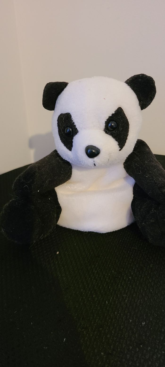 Peluche panda TY Beanie Baby pas d'étiquette - photo numéro 3