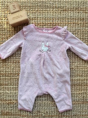 Pyjama velours Sergent Major 3mois / 60cm