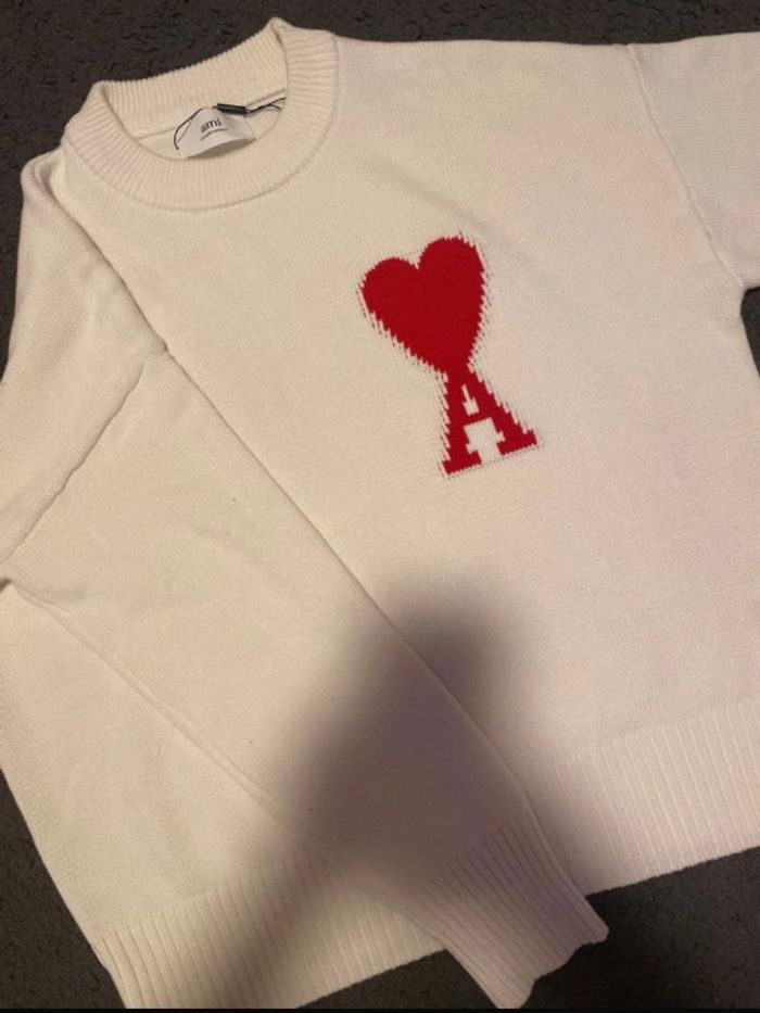 Pull AMI Paris blanc