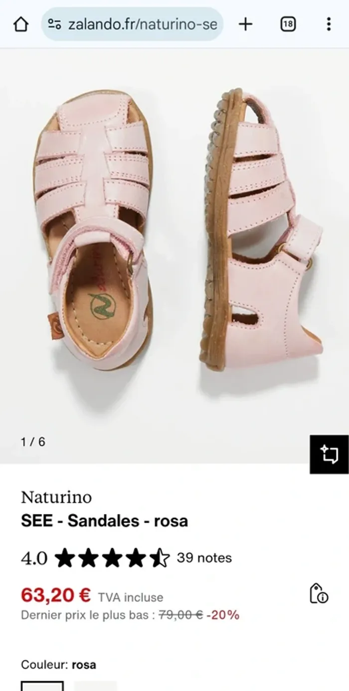 Sandales Naturino See rose 22 - photo numéro 9